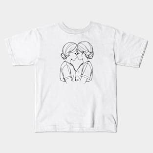 Rainbow Reflection - Lesbian Valentine Kids T-Shirt